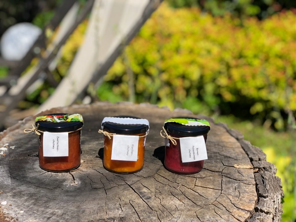 zwetschken marillen birnen felsenbirnen chutney
